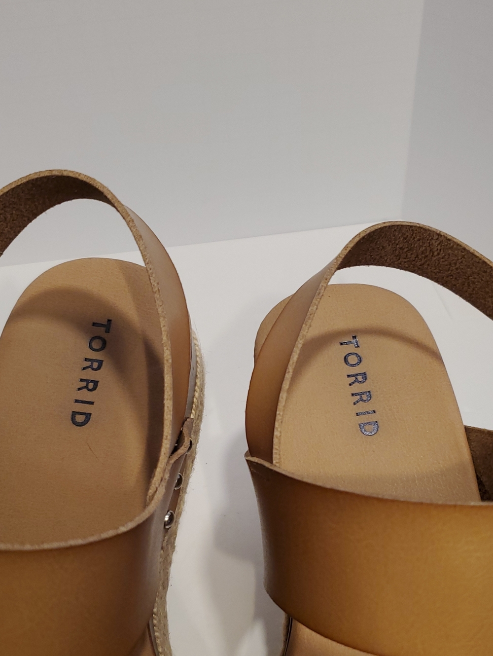 torrid Tan Cognac Espadrille Platform Wedge Sandals - Picture 7 of 10